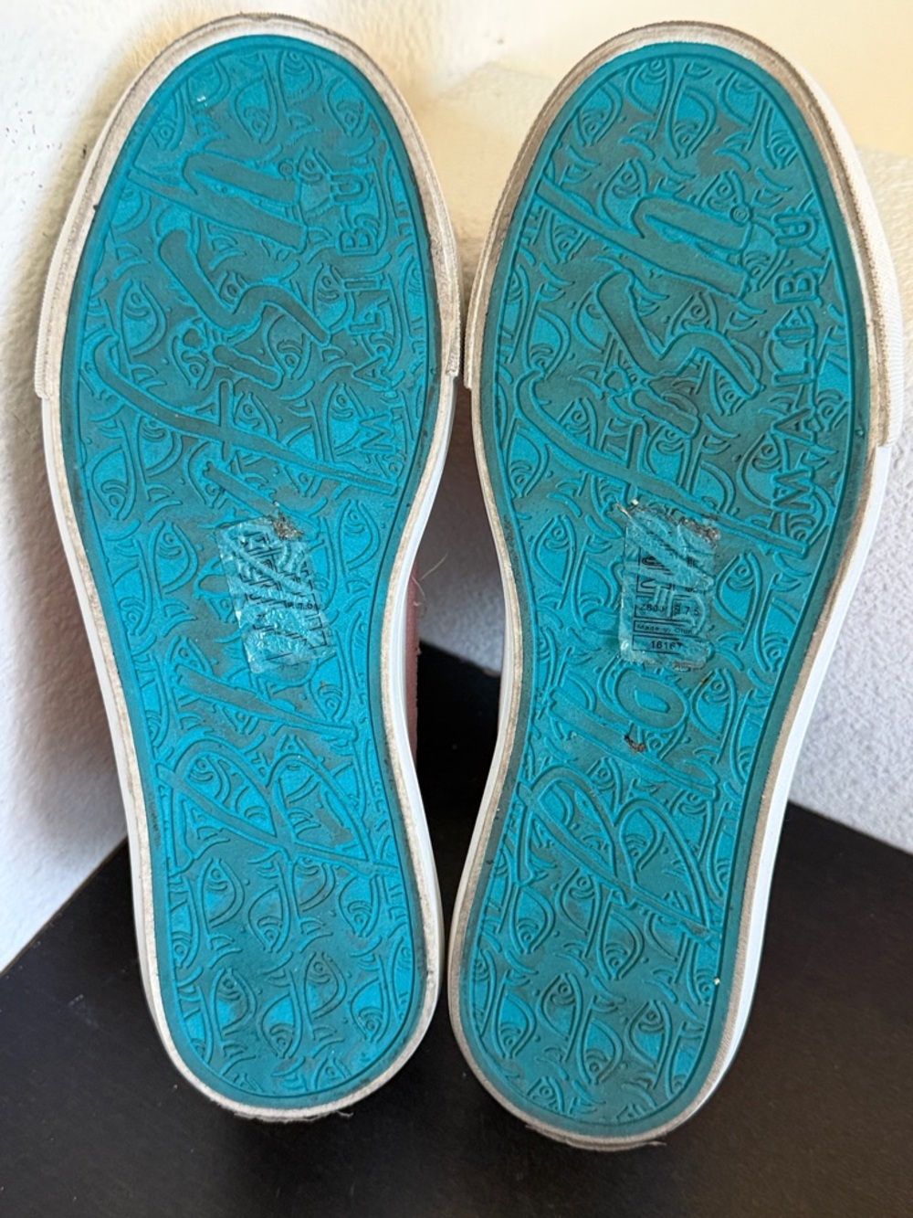 Blowfish Malibu platform Pink Slip-On Canvas Sneakers with White Rubber Sole. - Picture 8 of 8